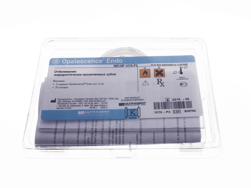 Opalescenсe Endo Kit - внутрикоронковое отбеливание (2 шпр х1,2 мл, + 20 насадок) (2026-06-30 уценка)